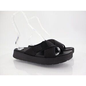 UGG Womens Emily Sandal Size 11 Mesh Cross Platform Strappy Slide Flat Logo